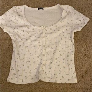brandy melville floral zelly top
